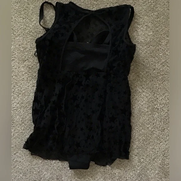 Women's Black Star Mesh swimsuit torrid 0 nwt - Picture 13 of 13